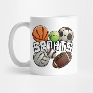 Different Popular Sports Mug